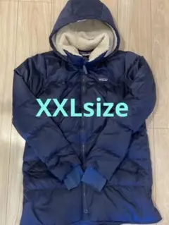 Patagoniaネイビー ダウンコートXXL 16-18)Msizeも着れる。