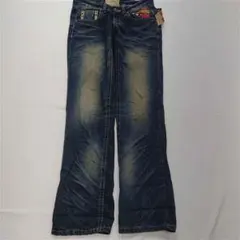 & ロリータジーンズ サーカス刺繍デニムパンツ XSサイズ ネイビー