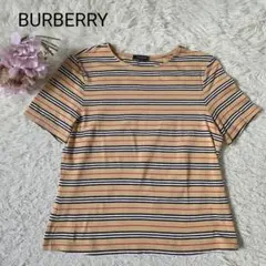 美品 バーバリー ロンドン ストレッチ カットソー サイズM ノバボーダー