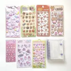 【新品・未使用】お得！シール帳+シールまとめ売り　りるくま　おしり　キティ　①