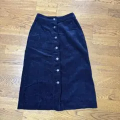 UNIQLO コーデュロイ　スカート ネイビー XS