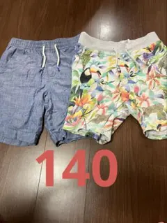 140 男の子　ハーフパンツ　2枚セット　まとめ売り　gap H&M