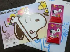 2026年 スヌーピー 壁掛けカレンダー＆ティッシュ