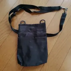 黒 ナイロン ウエストポーチ