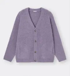 GU ブラッシュドヤーンカーディガン L
