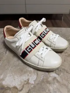 GUCCI レザー エースストラップ スニーカー イタリア製 - メルカリ