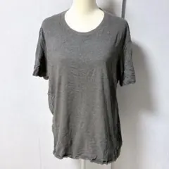 UNIQLO 【XL】 スーピマコットンクルーネックT 半袖 グレー