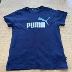 PUMA プーマ　ネイビー 紺色　ロゴTシャツ 半袖150cm