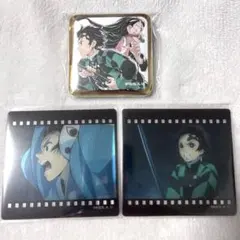 鬼滅の刃　スクエア缶バッジ　フィルム風クリアカード　竈門炭治郎　禰豆子