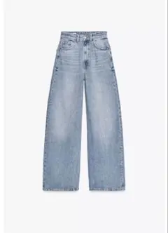 ZARA ハイウエスト ワイドレッグデニム 32