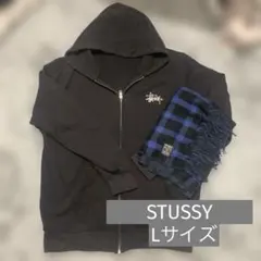 stussy ジップパーカー　サーマル　ブラック　Lサイズ stussy ジップパーカー サーマル ブラック Lサイズ 【公式通販】