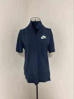 NIKE ポロシャツ ネイビー 刺繍ロゴ　Sサイズ