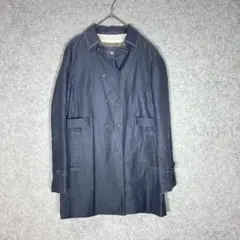 human woman（M）ステンカラーコート☘️トレンチコート/ネイビー