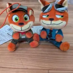 ズートピア ニック・ワイルド ぬいぐるみマスコット 2種セット
