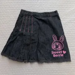 希少レア メゾピアノ デニム スカート付きパンツ ベリエ 110 平成