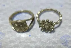 フラワーデザインリングとリングセット