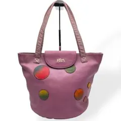 美品　希少　IBIZA イビサ　トートバッグ　肩掛け　レザー　パープル