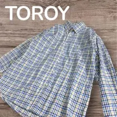 【TOROY 】トロイマドラスチェックボタンダウン長袖シャツ 羽織りのサムネイル