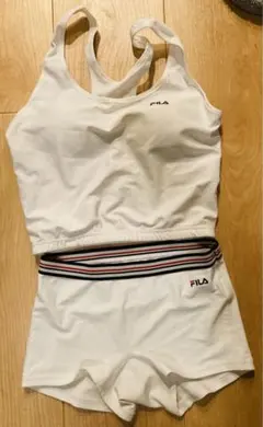 新品未使用☆FILA ホワイト タンクトップ ショートパンツ 水着上下セット
