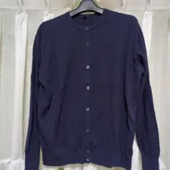 UNIQLO 長袖カーディガン ネイビー 綿100%