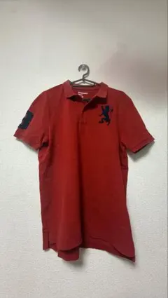 GIORDANO ポロシャツ レッド ライオン刺繍のサムネイル