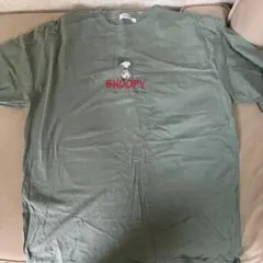 PEANUTS SNOOPY グリーン Tシャツ LL