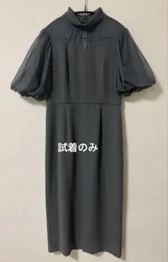 Rire Fete ドットチュールパフスリーブドレス 38のサムネイル