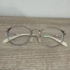 Zoff メガネ ラウンド フレーム クリア ホワイト