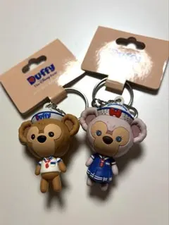 香港ディズニーランド セーラー服 ダッフィー シェリーメイ キーホルダーのサムネイル