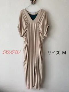 【新品未使用】DOUDOU 半袖 バックスリット ロングワンピース Mサイズ