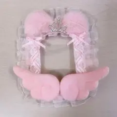 トレカケース デコ リボンデコ レースデコ 硬質ケース 白 ピンク 猫耳 王冠