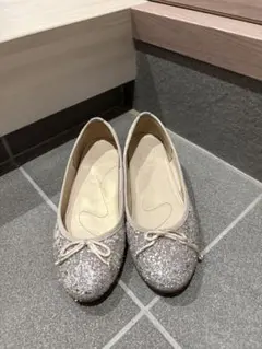 unreef シルバー グリッター バレエシューズ