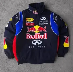 Red Bull インフィニティ ナイロンジャケット Vintage Red Bull Infiniti F1 Nascar Embroidered Blue Racing Jacket