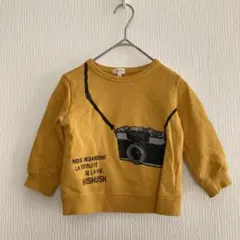 HusHusH ハッシュアッシュ　カメラプリント トレーナー 100センチ