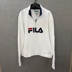 FILA フィラ ハーフジップ スウェット ホワイト XLサイズFI6