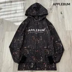 希少 美品 APPLEBUM 夜景総柄 プルオーバー パーカー L ストリート 