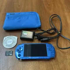 PSP3000 本体 ACアダプター 電源コード メモリースティック 専用ポーチ