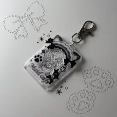 フォトキーホルダー black maid × cat