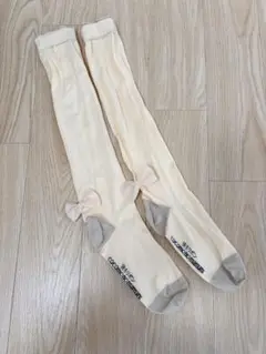 cocomonomamani 後ろリボン ハイソックス　 靴下 ソックス