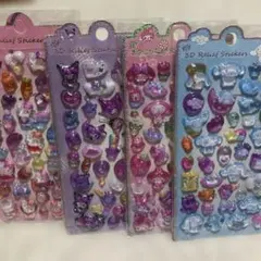 水入りシール 4枚セット キャラクター