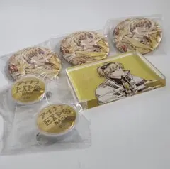 アイナナEXPO　六弥ナギ　缶バッジ　ブラホワ　アクリルブロック