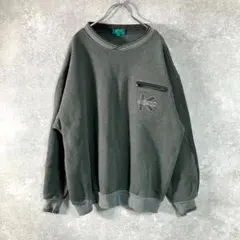 KENZO GOLF　ゴルフウェア　長袖　グレー　ワンポイント　ロゴ　裏起毛のサムネイル