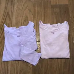 FIBER HEAT 薄紫・薄ピンク Tシャツ 140