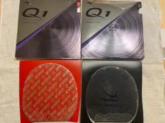 卓球　ミズノ　Ｑ1　厚　１．９　赤＆黒　２枚　お試しラバー