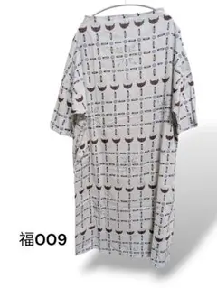 kilki ボトルネック　ワンピースパン柄　クロワッサン柄　フランスパン柄 М