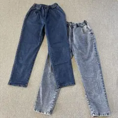 ライトオン キッズ ジュニア ストレッチデニムパンツ 150 2本セット