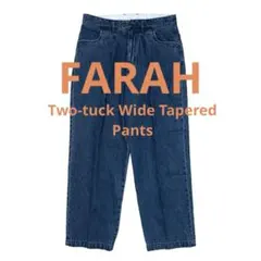 FARAH ファーラー　2タックワイドテーパードパンツ　INDIGO