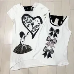 Forever 21 Tシャツ　ベルシュカ　タンクトップ　バックリボン セットのサムネイル
