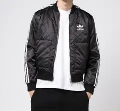 adidas キルティングボンバージャケット ブラック