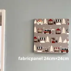 ファブリックパネル　クリスマスタウン　24cm